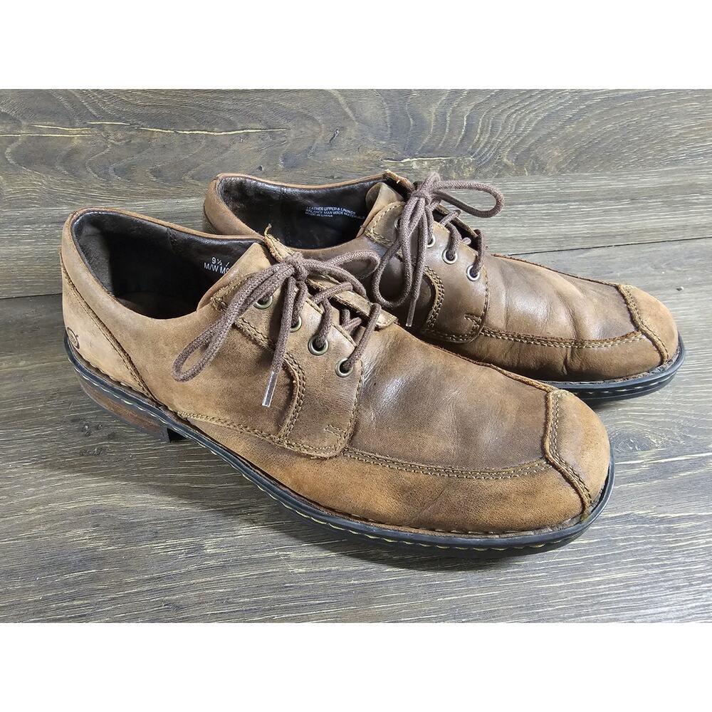Born Oxford Shoes Mens 9.5 Linden Brown Distressed Leather Casual Shoes M9355